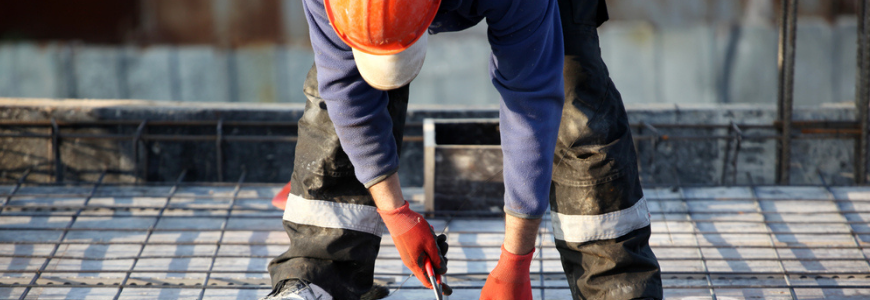 A construction worker working