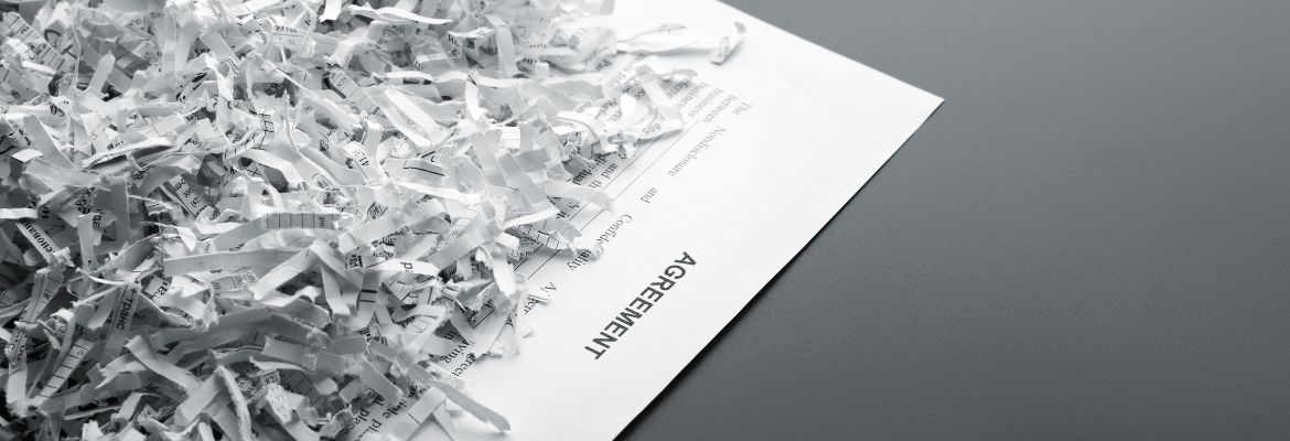 Heap of white shredded papers