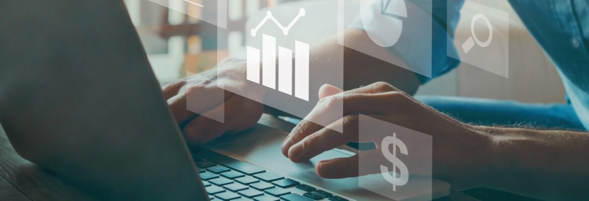 Business analytics intelligence BI concept, KPI, financial charts to analyze profit and finance performance of company